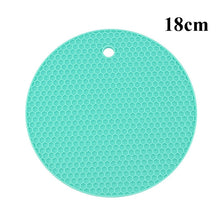 Load image into Gallery viewer, Kitchen Tools Gadgets 18/14cm Silicone Mat Heat Resistant Cup Mat Coasters Round Non-slip Table Placemat Kitchen Accessories M.
