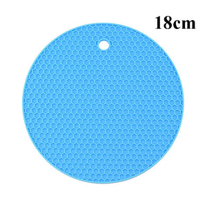 Kitchen Tools Gadgets 18/14cm Silicone Mat Heat Resistant Cup Mat Coasters Round Non-slip Table Placemat Kitchen Accessories M.