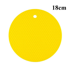 Kitchen Tools Gadgets 18/14cm Silicone Mat Heat Resistant Cup Mat Coasters Round Non-slip Table Placemat Kitchen Accessories M.