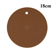 Load image into Gallery viewer, Kitchen Tools Gadgets 18/14cm Silicone Mat Heat Resistant Cup Mat Coasters Round Non-slip Table Placemat Kitchen Accessories M.
