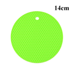 Kitchen Tools Gadgets 18/14cm Silicone Mat Heat Resistant Cup Mat Coasters Round Non-slip Table Placemat Kitchen Accessories M.