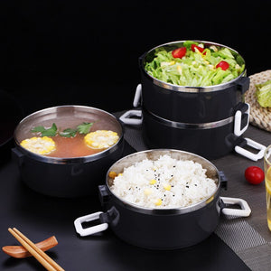 Stainless Steel Heat Preservation Lunch Box 1 Pieces Adult Business Bento Box  Food Container For Kids Portable Picnic School