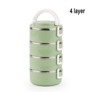 Stainless Steel Heat Preservation Lunch Box 1 Pieces Adult Business Bento Box  Food Container For Kids Portable Picnic School