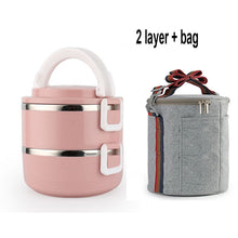 Load image into Gallery viewer, Stainless Steel Heat Preservation Lunch Box 1 Pieces Adult Business Bento Box  Food Container For Kids Portable Picnic School
