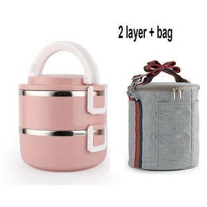 Stainless Steel Heat Preservation Lunch Box 1 Pieces Adult Business Bento Box  Food Container For Kids Portable Picnic School