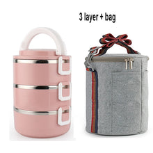 Load image into Gallery viewer, Stainless Steel Heat Preservation Lunch Box 1 Pieces Adult Business Bento Box  Food Container For Kids Portable Picnic School
