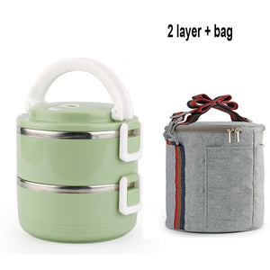 Stainless Steel Heat Preservation Lunch Box 1 Pieces Adult Business Bento Box  Food Container For Kids Portable Picnic School