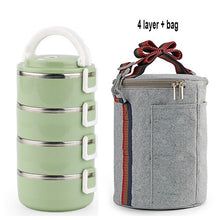 Load image into Gallery viewer, Stainless Steel Heat Preservation Lunch Box 1 Pieces Adult Business Bento Box  Food Container For Kids Portable Picnic School
