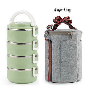 Stainless Steel Heat Preservation Lunch Box 1 Pieces Adult Business Bento Box  Food Container For Kids Portable Picnic School