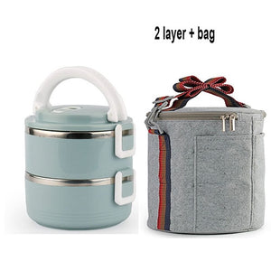 Stainless Steel Heat Preservation Lunch Box 1 Pieces Adult Business Bento Box  Food Container For Kids Portable Picnic School
