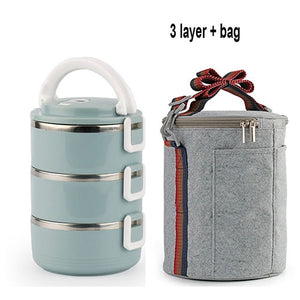 Stainless Steel Heat Preservation Lunch Box 1 Pieces Adult Business Bento Box  Food Container For Kids Portable Picnic School