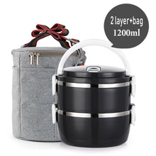 Load image into Gallery viewer, Stainless Steel Heat Preservation Lunch Box 1 Pieces Adult Business Bento Box  Food Container For Kids Portable Picnic School
