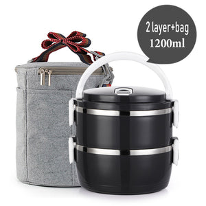 Stainless Steel Heat Preservation Lunch Box 1 Pieces Adult Business Bento Box  Food Container For Kids Portable Picnic School