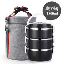 Load image into Gallery viewer, Stainless Steel Heat Preservation Lunch Box 1 Pieces Adult Business Bento Box  Food Container For Kids Portable Picnic School
