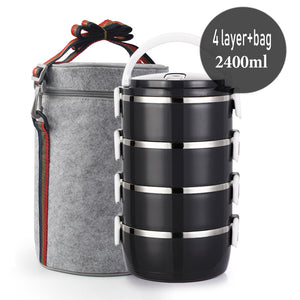 Stainless Steel Heat Preservation Lunch Box 1 Pieces Adult Business Bento Box  Food Container For Kids Portable Picnic School