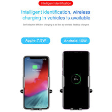 Load image into Gallery viewer, Car Wireless Charger For iPhone 11 Samsung Xiaomi Car Mount Induction Infrared Fast Wireless Charging Car Phone Holder
