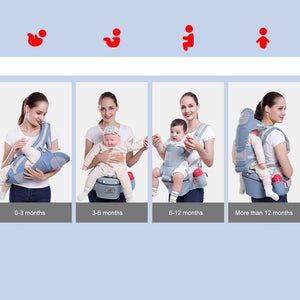 0-48M Ergonomic Baby Carrier 15 Using Way Infant Baby Hipseat Carrier Front Facing Ergonomic Kangaroo Baby Wrap Sling Travel