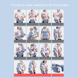 0-48M Ergonomic Baby Carrier 15 Using Way Infant Baby Hipseat Carrier Front Facing Ergonomic Kangaroo Baby Wrap Sling Travel