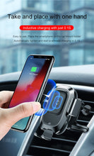 Load image into Gallery viewer, Car Wireless Charger For iPhone 11 Samsung Xiaomi Car Mount Induction Infrared Fast Wireless Charging Car Phone Holder
