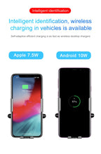 Load image into Gallery viewer, Car Wireless Charger For iPhone 11 Samsung Xiaomi Car Mount Induction Infrared Fast Wireless Charging Car Phone Holder
