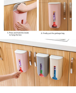 Garbage bag storage rack wall wall kitchen bathroom plastic bag storage box Nordic wind shoes set storage box