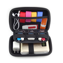 Load image into Gallery viewer, Mobile Hard Storage Box Organizer Ear Cup Disk Drive Storage Container Electronic Parts Storage Pouch 1PC Multifunction

