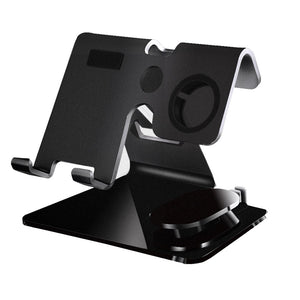 2 In 1 Aluminum Alloy Charging Stand Station Tablet Mobile Phone Car Home Smart Watch Portable Desktop Office Holder Bracket