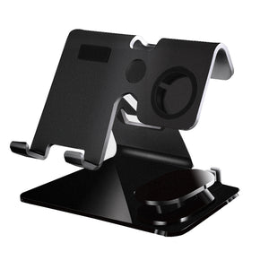 2 In 1 Aluminum Alloy Charging Stand Station Tablet Mobile Phone Car Home Smart Watch Portable Desktop Office Holder Bracket