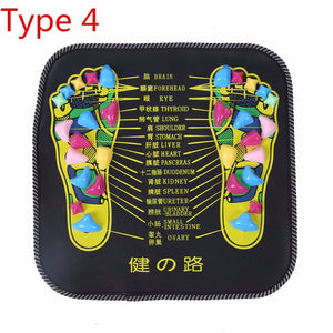 4 Types Foot Massager Mat Reflexology Walk Relax Massager Stone Pain Relieve Leg Mat  Care Pad Muscle Stimulation Pad