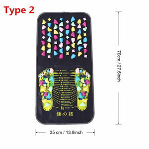 4 Types Foot Massager Mat Reflexology Walk Relax Massager Stone Pain Relieve Leg Mat  Care Pad Muscle Stimulation Pad