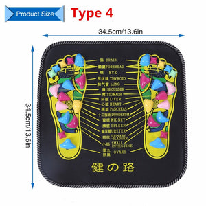 4 Types Foot Massager Mat Reflexology Walk Relax Massager Stone Pain Relieve Leg Mat  Care Pad Muscle Stimulation Pad