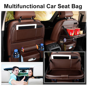 The New Durable Multifunction Foldable Adjustable Auto Car Backseat Snacks PC Storage Bag Sundries Organizer
