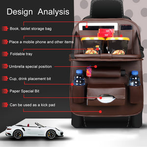 The New Durable Multifunction Foldable Adjustable Auto Car Backseat Snacks PC Storage Bag Sundries Organizer