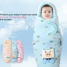 Load image into Gallery viewer, 0-8M Newborn Baby Cotton Blanket Swaddle Cute Cartoon Toddler Winter Warm Sleeping Bags Sleep Sack Little Baby Stroller Wrap
