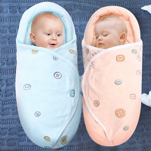 0-8M Newborn Baby Cotton Blanket Swaddle Cute Cartoon Toddler Winter Warm Sleeping Bags Sleep Sack Little Baby Stroller Wrap