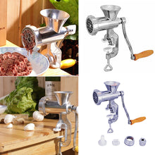 Load image into Gallery viewer, Aluminium  Hand Operate Manual Meat Grinder Sausage Beef Mincer With Table top Clamp Kitchen Home Tool
