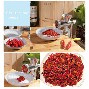 Aluminium  Hand Operate Manual Meat Grinder Sausage Beef Mincer With Table top Clamp Kitchen Home Tool