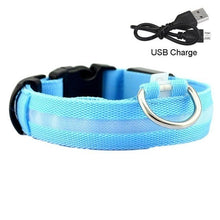 Load image into Gallery viewer, Dog Collar USB Charging LED Light Flashing Nylon Dog Leash For Puppy Small Medium Large Dog Walking Safe Pet Supplies
