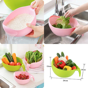 Kitchen Accessories Tools Foldable Fruit Vegetable Washing Basket Strainer Portable Colander Collapsible Drainer Kitchen Gadgets