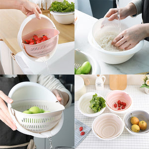 Kitchen Accessories Tools Foldable Fruit Vegetable Washing Basket Strainer Portable Colander Collapsible Drainer Kitchen Gadgets