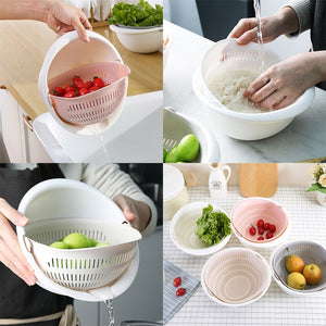 Kitchen Accessories Tools Fold-able Fruit Vegetable Washing Basket Strainer Portable Colander Collapsible Drainer Kitchen Gadgets