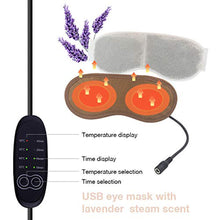 Load image into Gallery viewer, Lavender Heated Eye Mask for Sleeping USB Heated Eye Mask Warm Steam Dry Eye Mask Electric Temperature Heating Hot Eye Mask
