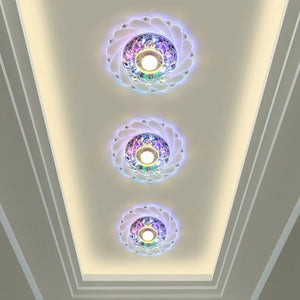 Modern LED Crystal Ceiling Light Circular Mini Ceiling Lamp Luminarias Rotunda Light For Living Room Aisle Corridor Kitchen