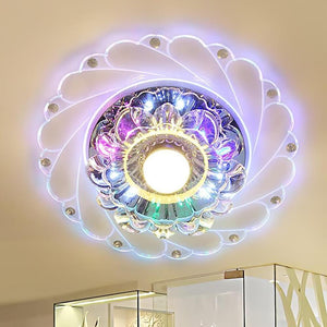 Modern LED Crystal Ceiling Light Circular Mini Ceiling Lamp Luminarias Rotunda Light For Living Room Aisle Corridor Kitchen