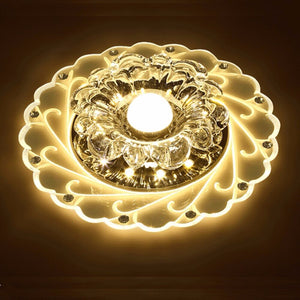 Modern LED Crystal Ceiling Light Circular Mini Ceiling Lamp Luminarias Rotunda Light For Living Room Aisle Corridor Kitchen