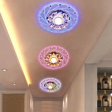 Load image into Gallery viewer, Modern LED Crystal Ceiling Light Circular Mini Ceiling Lamp Luminarias Rotunda Light For Living Room Aisle Corridor Kitchen
