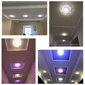 Modern LED Crystal Ceiling Light Circular Mini Ceiling Lamp Luminarias Rotunda Light For Living Room Aisle Corridor Kitchen